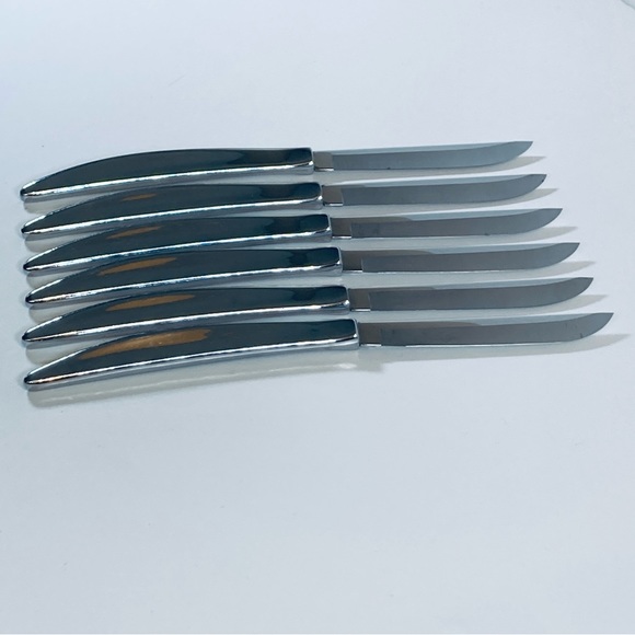 Vintage Carvel Hall Set of 6 Steak Knives Stainless Steel Made in USA Elegant - Picture 2 of 8